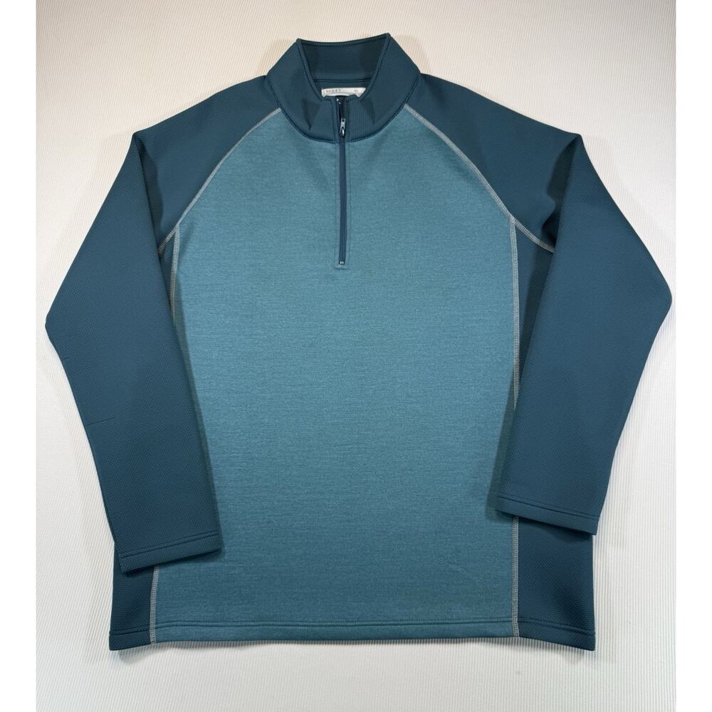 Criquet Mens XL Performance Quarter Zip Pullover Blue Golf Stretch Lightweight